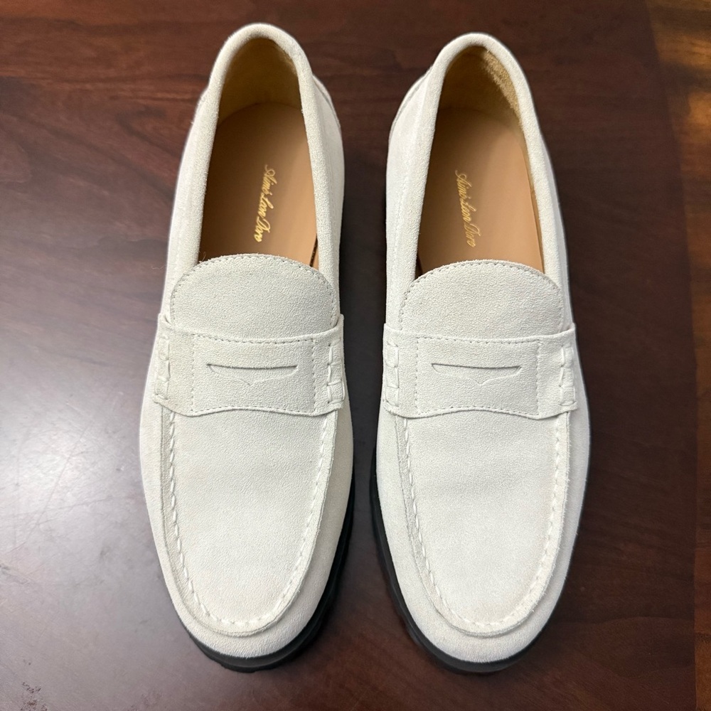 Aime Leon Dore White Penny Loafere